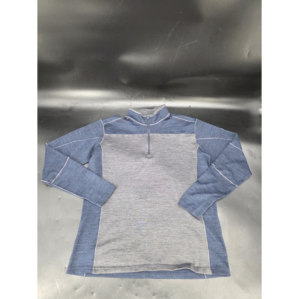 Kuhl Pullover Mens Large‎ Blue  1/4 Zip Long Sleeve Performance Hiking Top